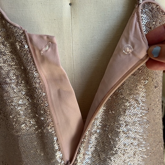 Gorgeous rose silver sequin dress size L, by C/MEO Collective - Picture 7 of 11